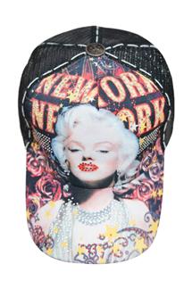 Marilyn Monroe Rhinestone Mesh Cap-H1151