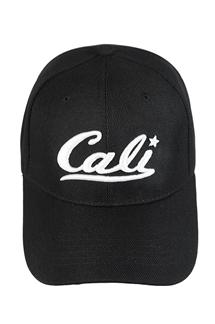 Cali Adults Cap-H1414 (White Thread)-BLACK