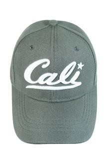 Cali Adults Cap (White Thread)-H1414-GRAY