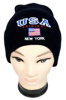USA - New York Fine Knit Beanie-H1586