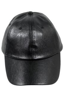 PU Baseball Cap-H1798-BLACK