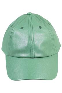 PU Baseball Cap-H1798-GREEN