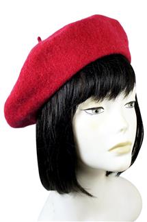 Wool Beret Hat-H1806-RED
