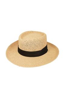 Oval Crown Straw Hat-H608-BLACK