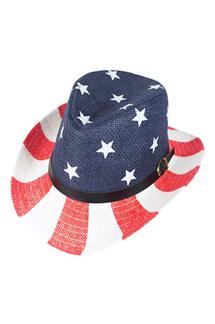 Buckle USA Flag Pattern Cowboy Hat-H961