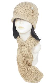 Knit Hat and Scarf Set-S1451