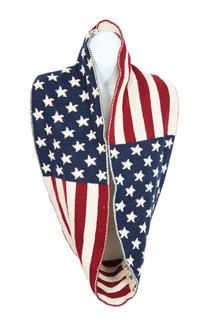 Double Sided Knit USA Flag Infinity Scarf-S1482