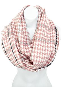 Houndstooth Pattern Infinity Scarf-S1967